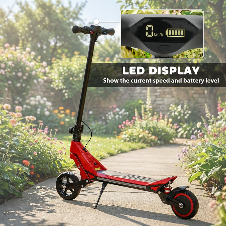 Electric Scooter for Kids, Foldable E Scooter for Age Age 6+ with LED 