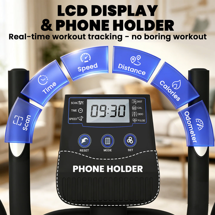 Elliptical Cross Trainer for Home, Quiet Magnetic Elliptical Machine w