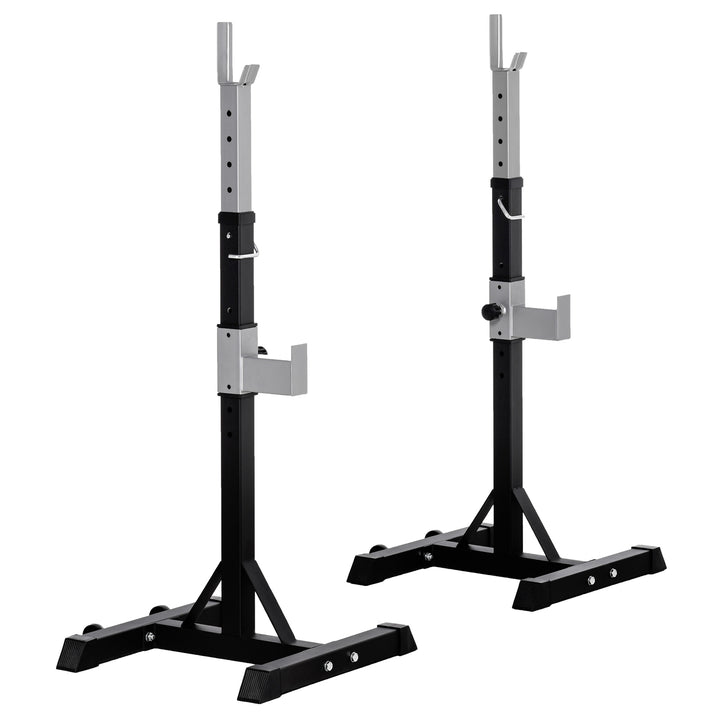 Barbell Squat Rack Adjustable Weight Lifting Bench Max Load 150kg Gym Fitness Strength Training Push up Dip Stand with Wheels