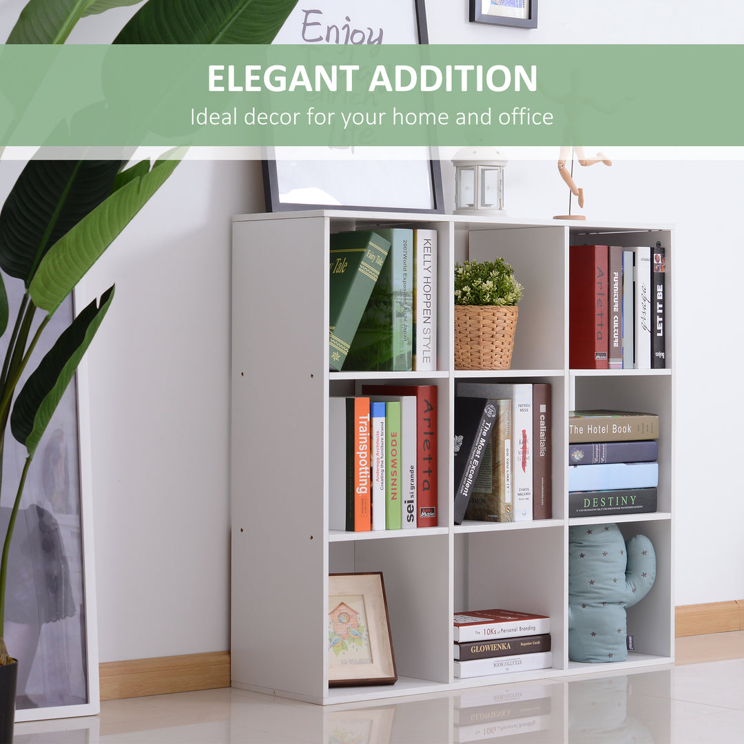 Nine-Cube Storage Shelf - White