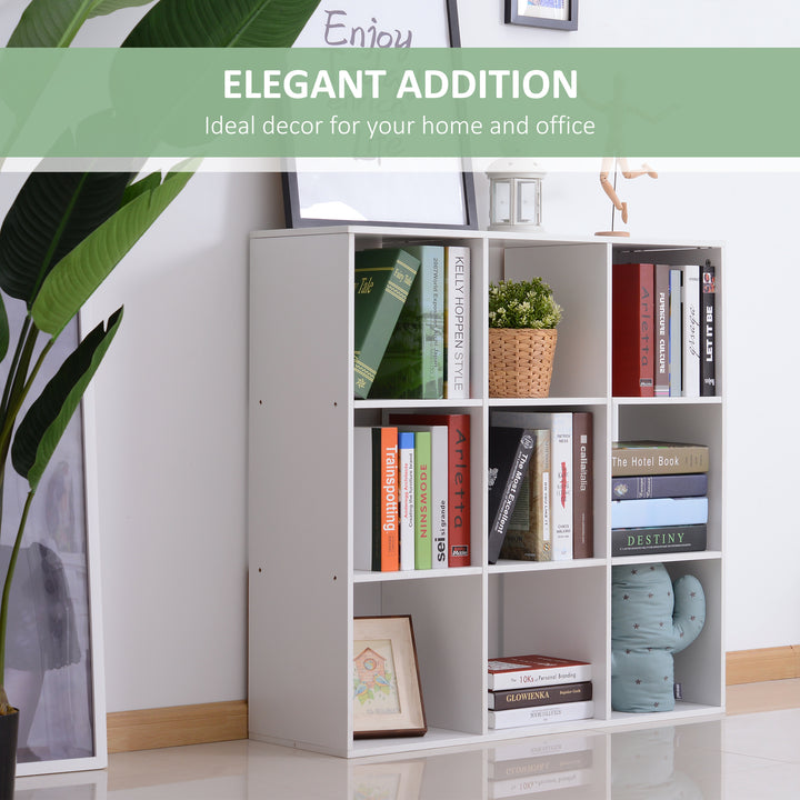 Nine-Cube Storage Shelf - White