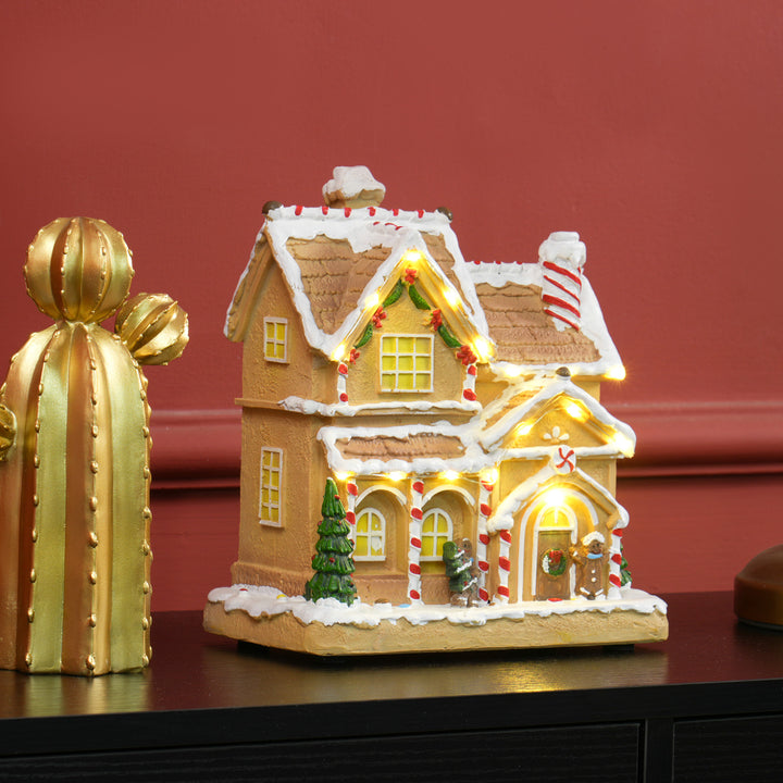 Gingerbread House Light &amp; Music Christmas Decoration