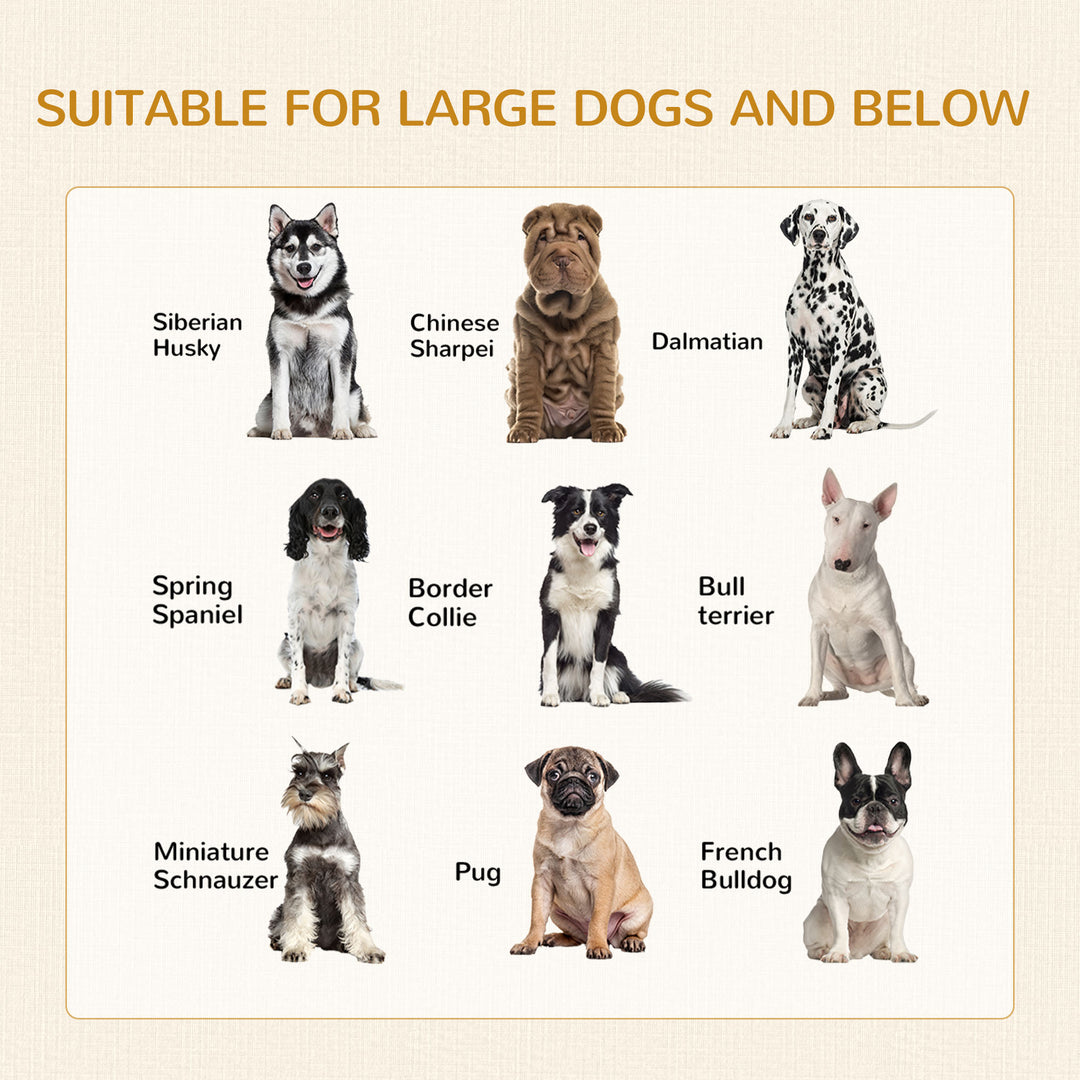 2-in-1 Dog Cage & Side Table, with Two Doors, Cushion, for Large Dogs