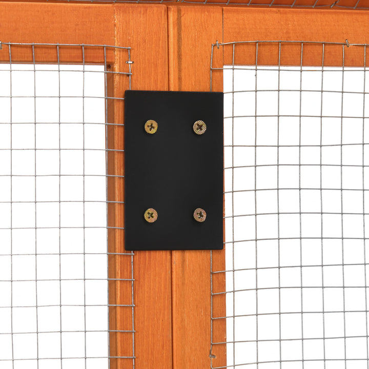 Large Chicken Run, Wooden Chicken coop, with Combinable Design - Wood Effect