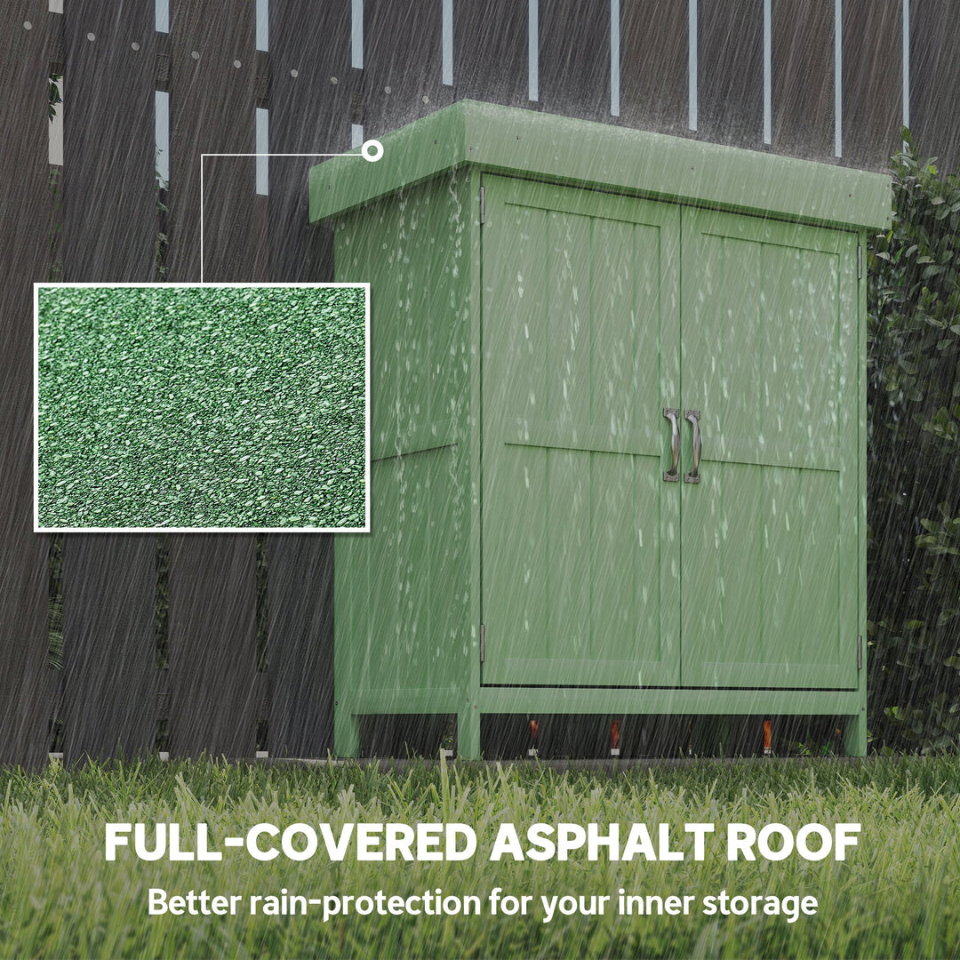 Small Shed, Wooden Garden Shed with Openable Hinged Roof and Removable