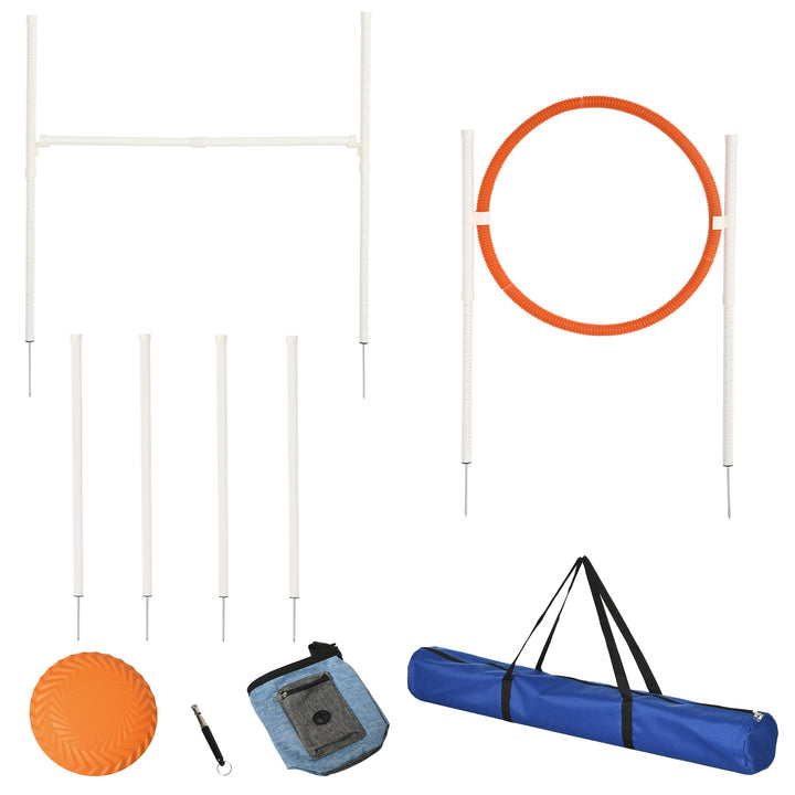 Dog Agility Training Equipment for Dogs with Carry Bag - Multicoloured
