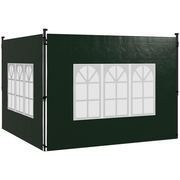 Set of Two 3 x 3m Gazebo Frame Replacement Walls - Green