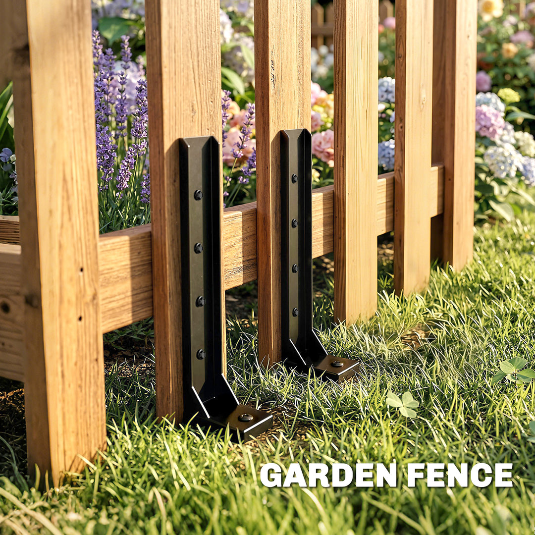 2 Pack Fence Post Repair Kit, 81 cm Metal Fence Post Support with Dril