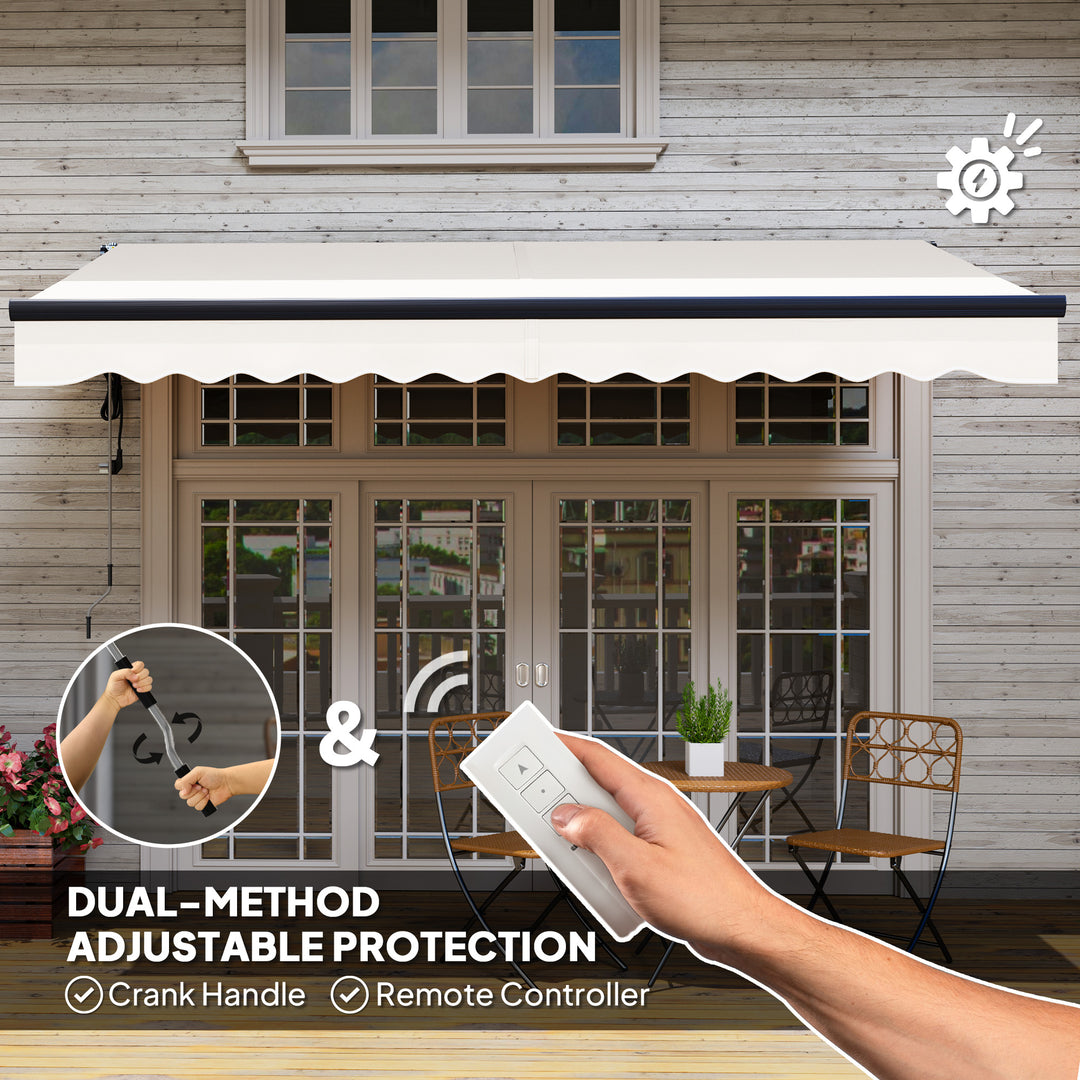 3.5 x 3m Electric/Manual Awning, with Remote - Beige