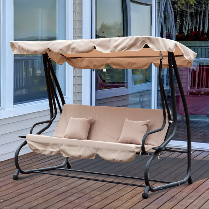 Outsunny 3 Seater Garden Swing Seat Bed Swing Chair 2