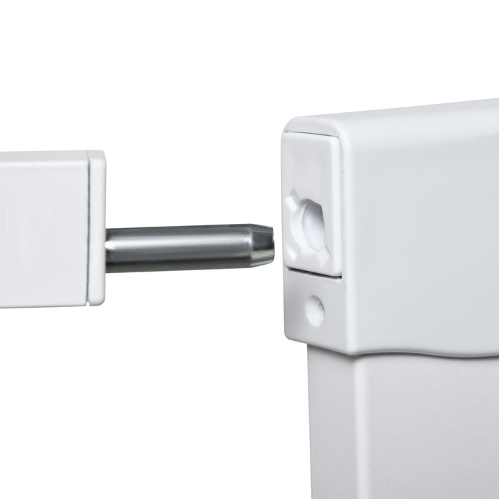 MCL Pet Safety Gate, for Doorways, Staircases, Hallways, with Extensions Kit, 75-103cm - White