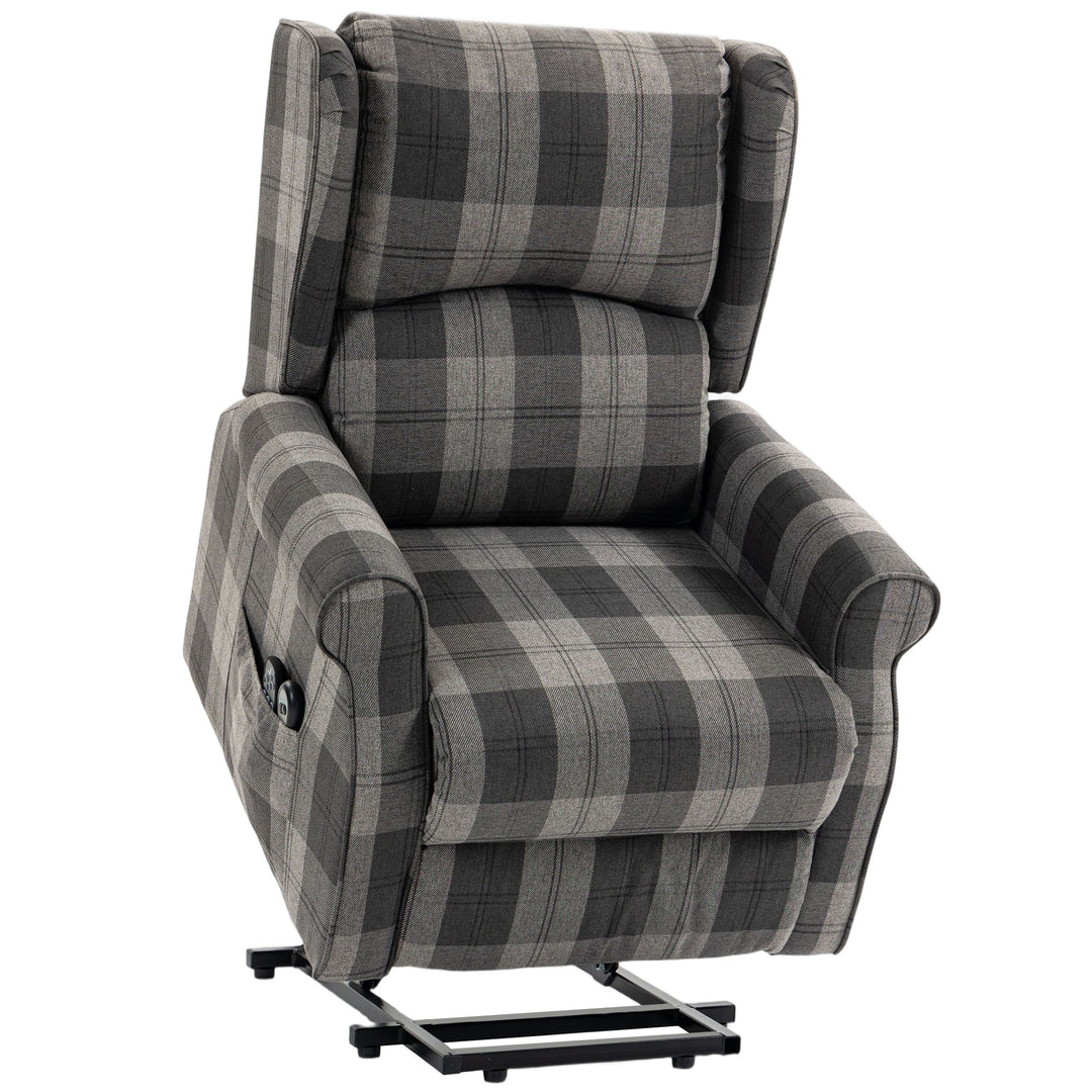 Power Lift Recliner Chair with Vibration Massage, Heat, Checked Lift C