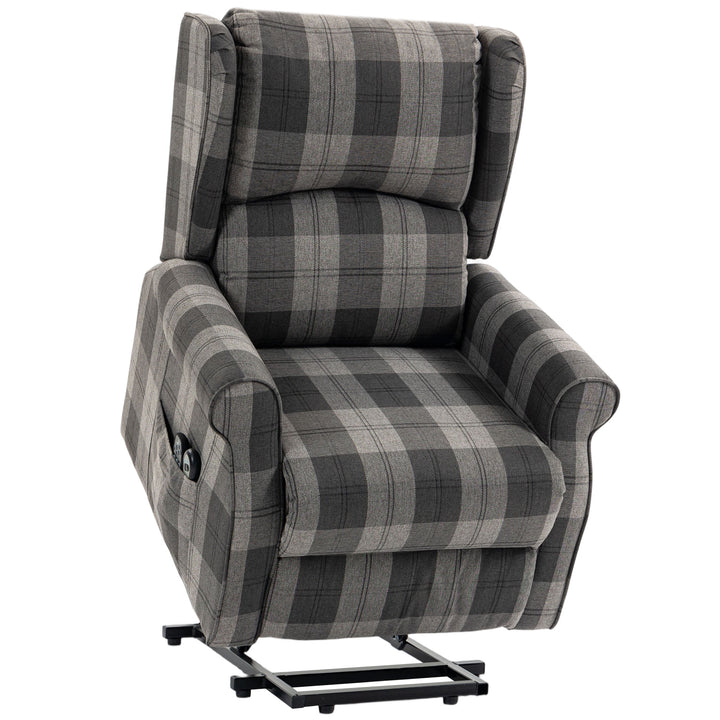 Power Lift Recliner Chair with Vibration Massage, Heat, Checked Lift C