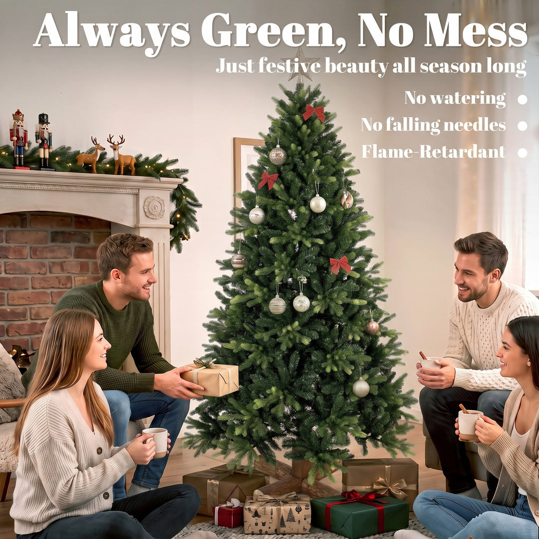 Artificial Christmas Tree, Hinged Xmas Tree with 2419 PE &amp; PVC Branch - view 4