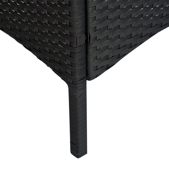 MCL 2 Seater Rattan Bistro Set, Steel-Black