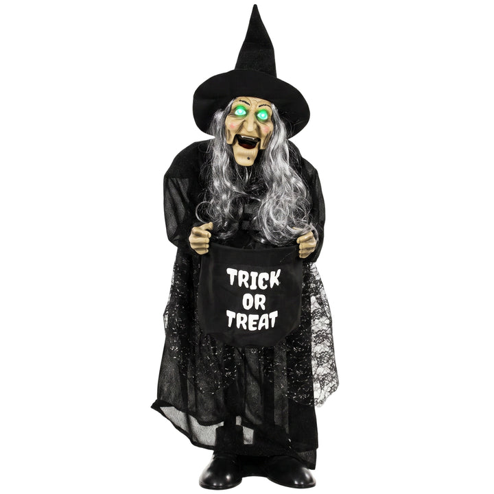 94cm Animated Witch Halloween Decoration, Scary Halloween Animatronics
