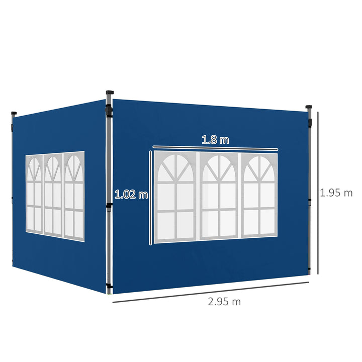 Set of 2 Gazebo Side Panels - Blue
