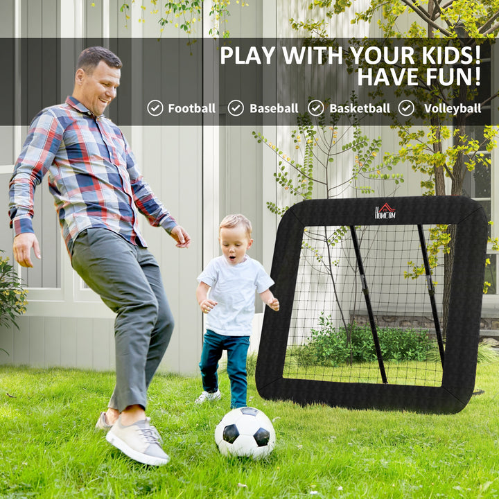 Football Training Net Target Goal, with Adjustable Angles - Black