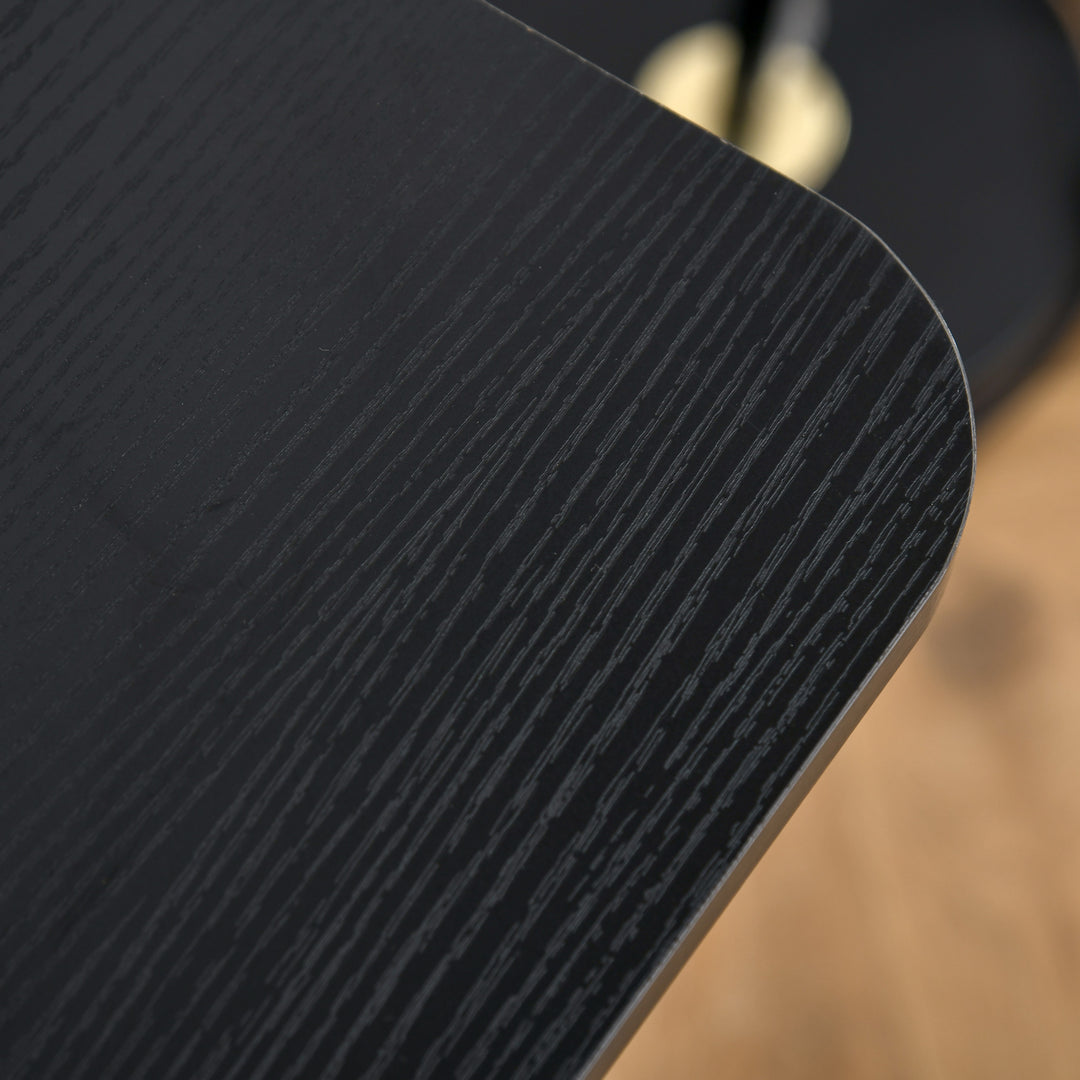 MCL Writing Desk Computer Table Home Office PC Laptop Workstation Storage Shelf 84L x 45W cm Black