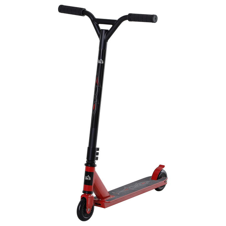 MCL Street Stunt Scooter Intermediate and Beginner Freestyle Tricks Scooters For 14+ Teens Adult w/ Rear 10cm Wheel & Brake - Red