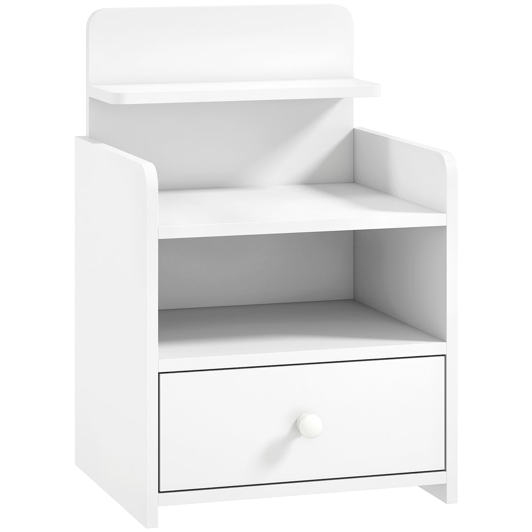 Bedside Cabinet, Bedside Table with Drawer and Shelf for Living Room, 
