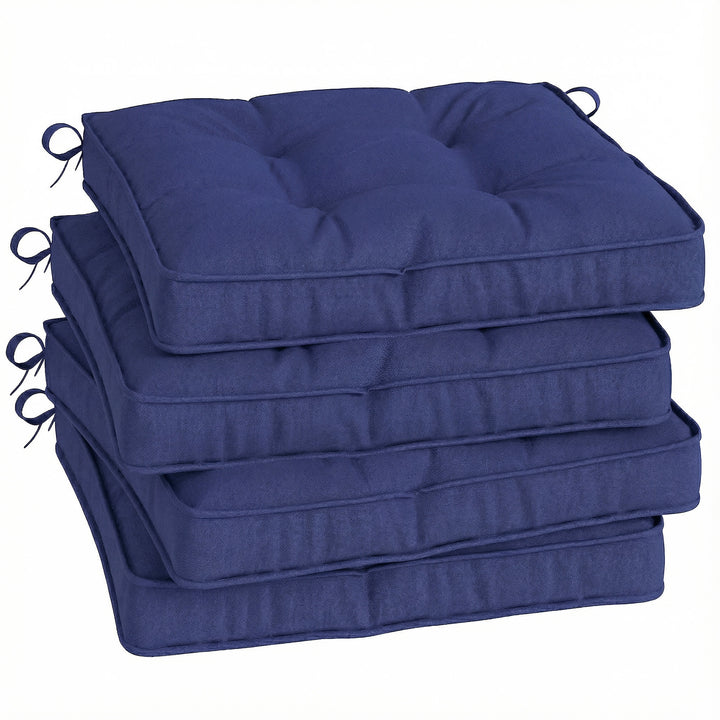 Garden Seat Cushion with Ties, 42 x 42cm Replacement Dining Chair Seat