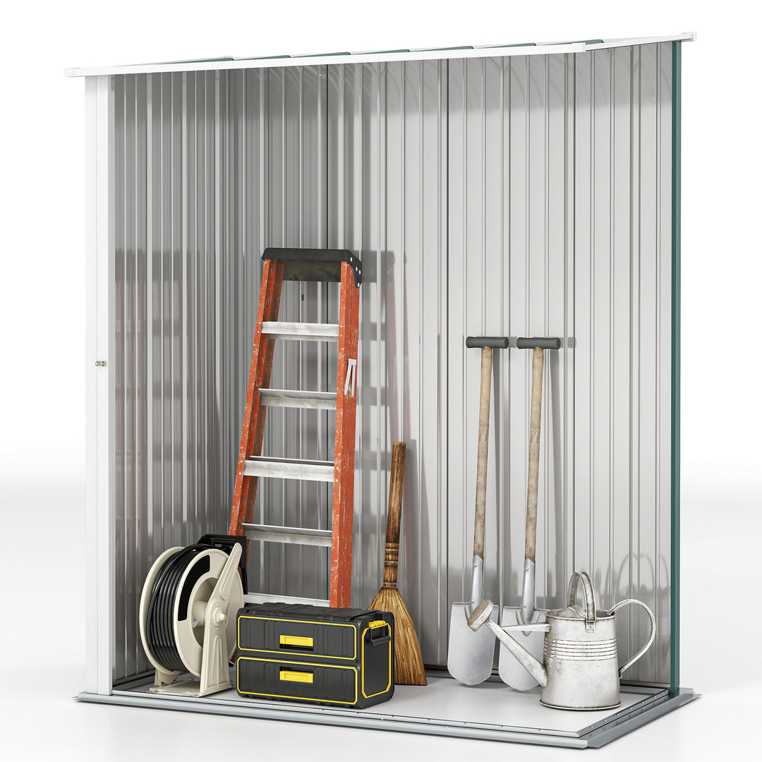 5.3 x 3.1ft Corrugated Steel Garden Shed - Green