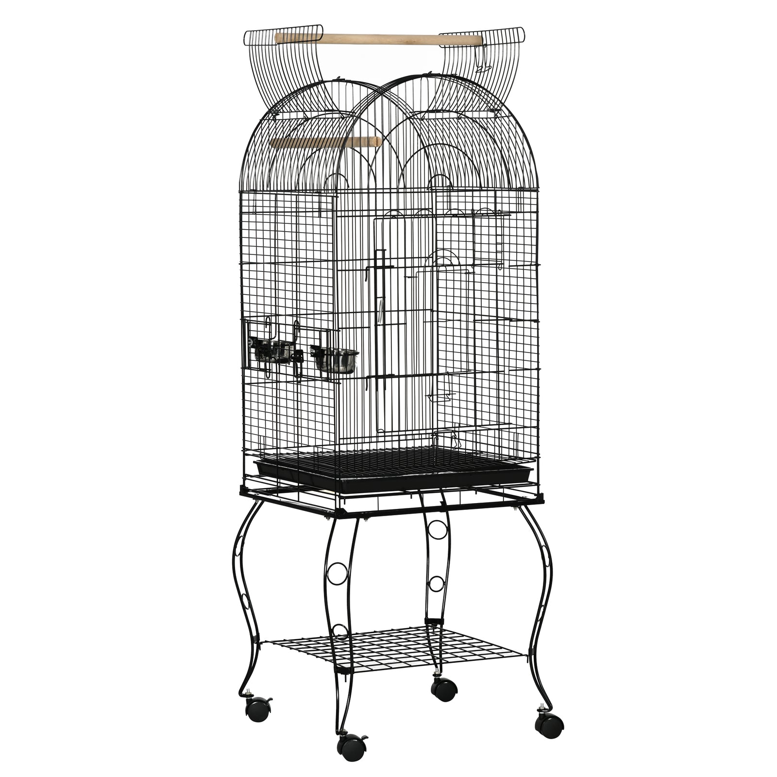 1.53(m) Bird Cage, Pet Viary, Feeding Stand, with Wheels, Perch