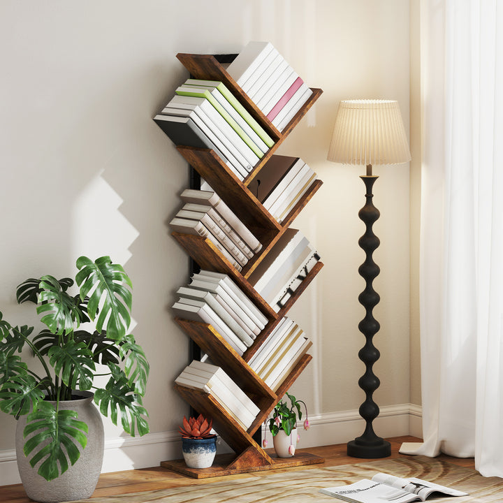 Eight-Section Tree Bookcase - Wood-Effect