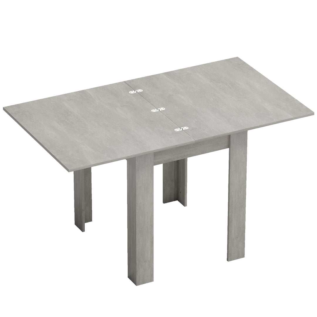 Folding Dining Table for 4-6, Rectangular Extendable Drop Leaf Table f