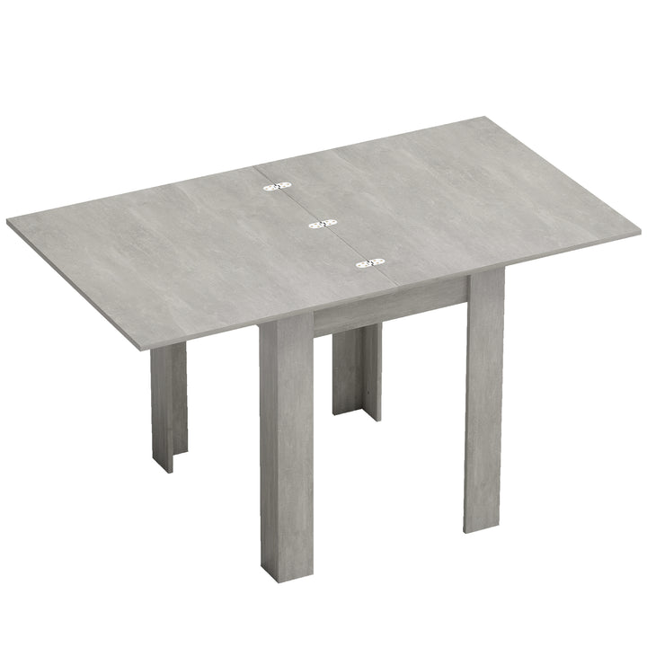 Folding Dining Table for 4-6, Rectangular Extendable Drop Leaf Table f