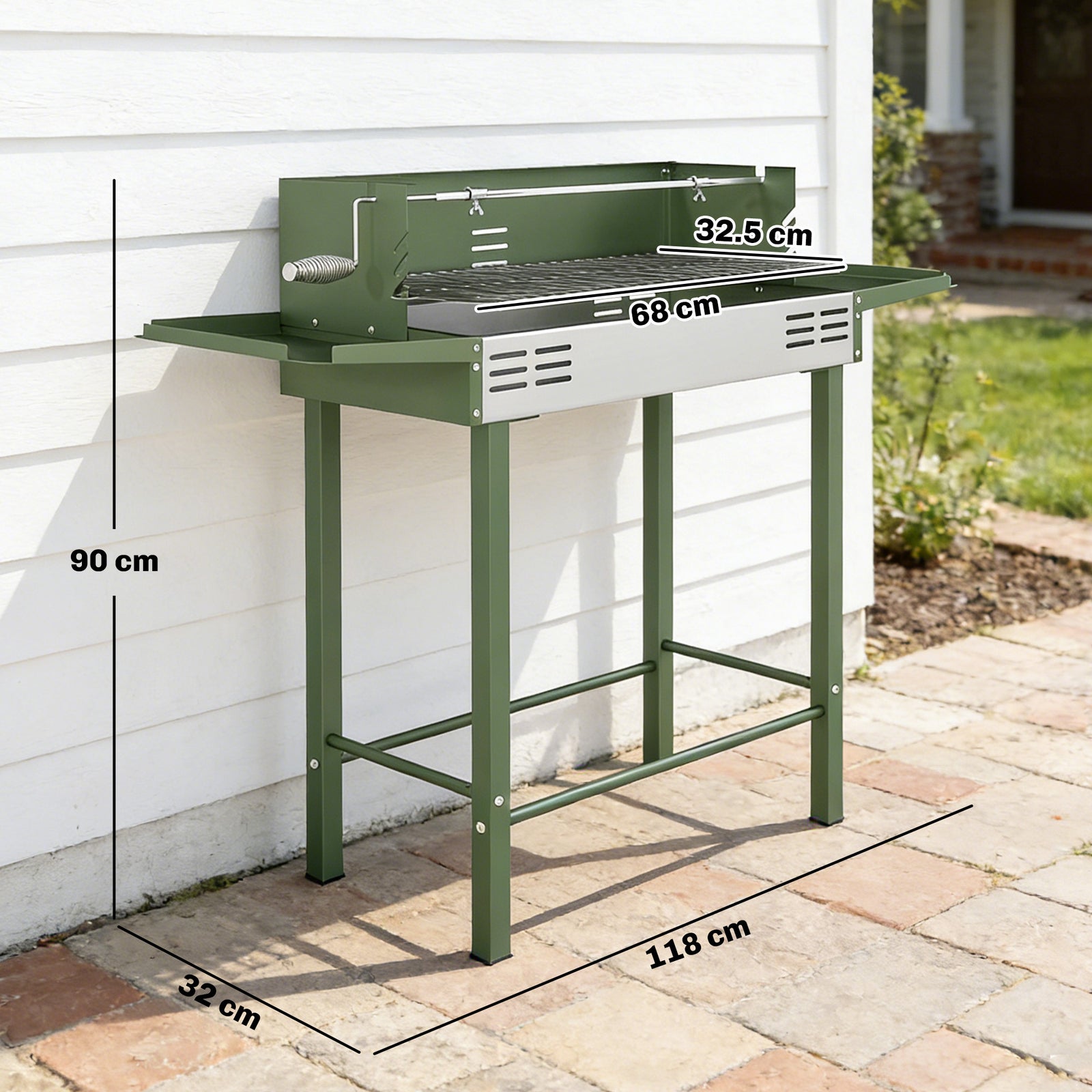 BBQ Rotisserie Grill Roaster Charcoal Spit Roasting Machine for Chicke