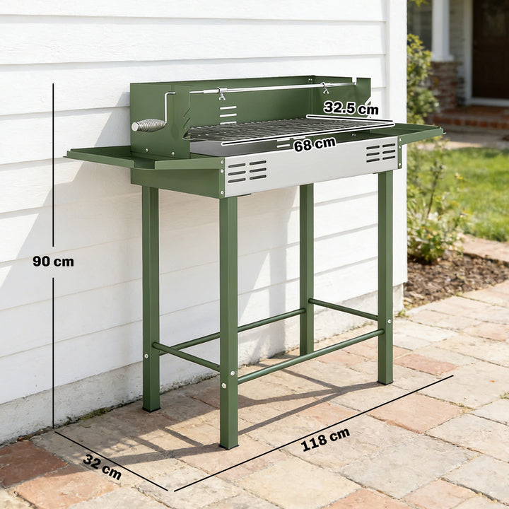 BBQ Rotisserie Grill Roaster Charcoal Spit Roasting Machine for Chicke