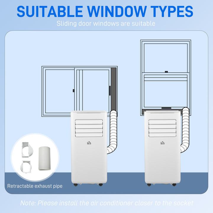 9000 BTU Portable Air Conditioner, Smart Home WiFi Compatible, 4 in 1 Air Conditioning Unit, Dehumidifier, Fan with Remote, 24H Timer, Window Venting Kit, 20m², R290, A Energy Efficiency