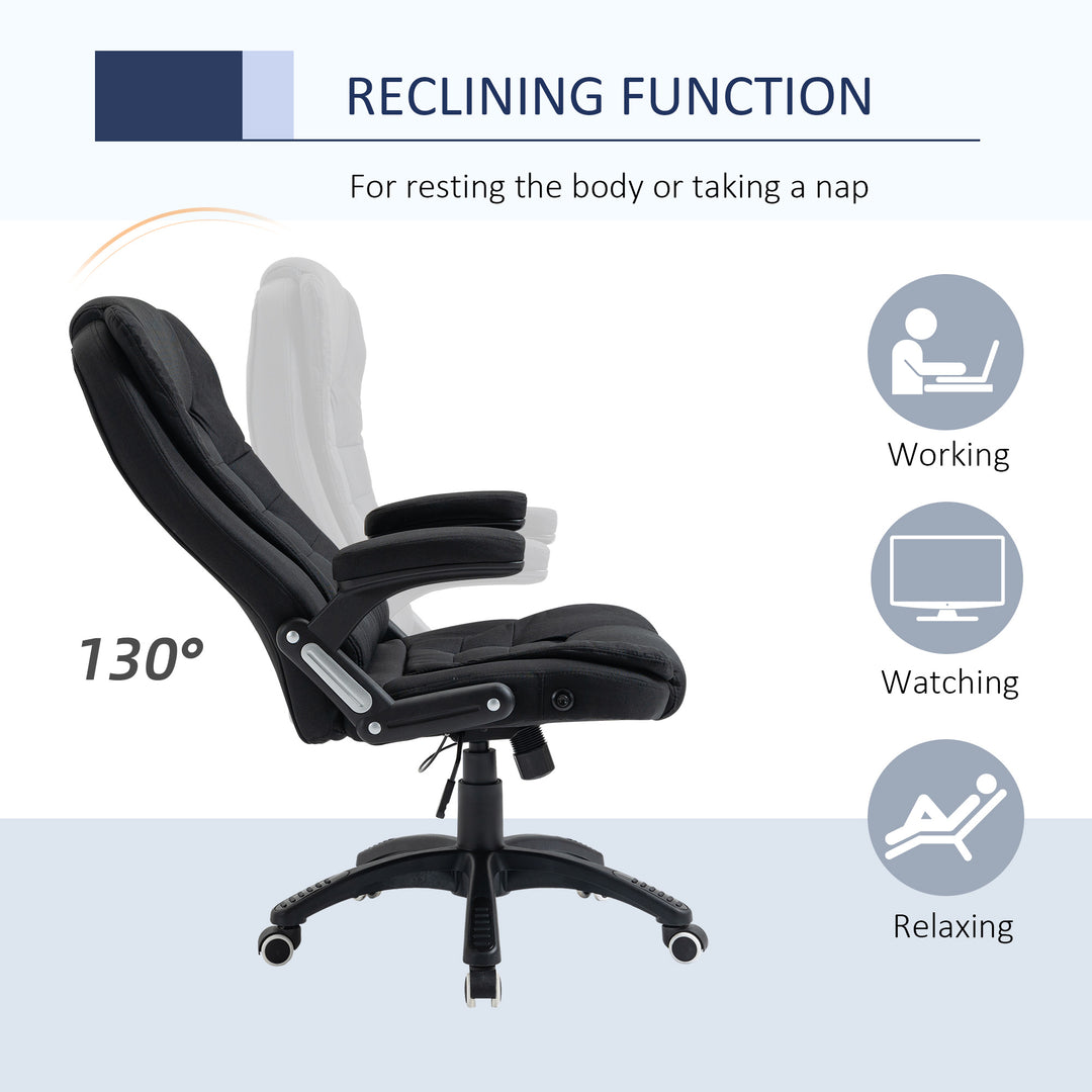 MCL Ergonomic Office Chair Comfortable Desk Chair with Armrests Adjustable Height Reclining and Tilt Function Black