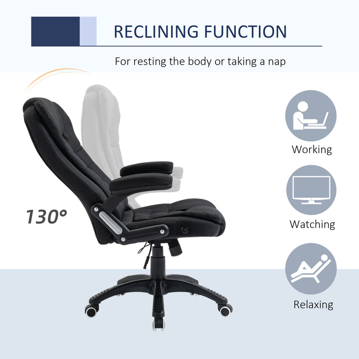 MCL Ergonomic Office Chair Comfortable Desk Chair with Armrests Adjustable Height Reclining and Tilt Function Black