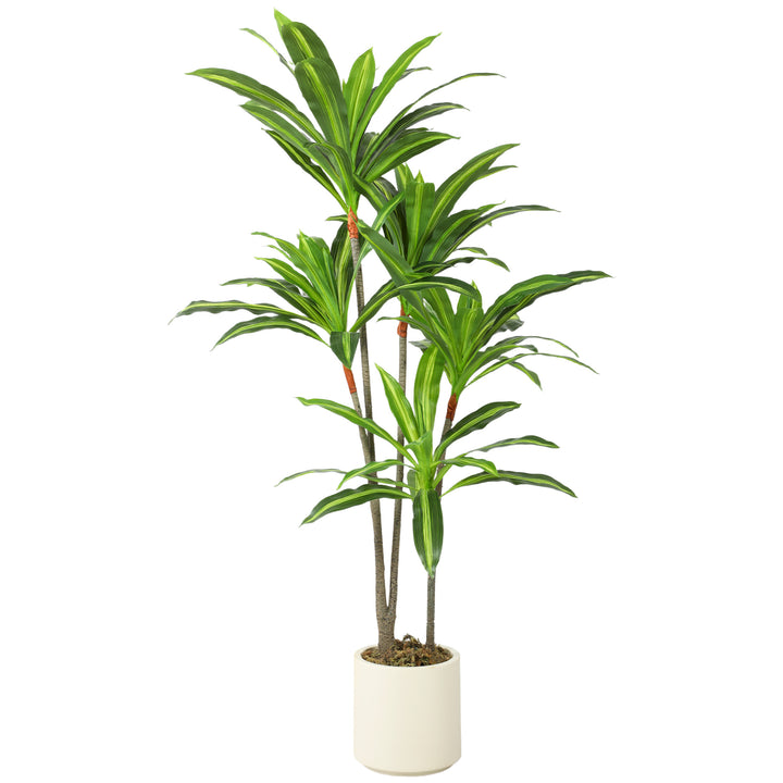 150cm Lifelike Fake Tree, Artificial Dracaena Tree with Bendable Trunk