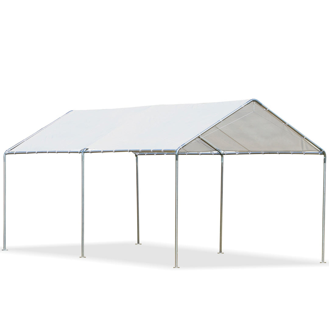 MCL 3 x 6m Heavy Duty Carport Garage Car Shelter Galvanized Steel Outdoor Open Canopy Tent Water UV Resistant Waterproof