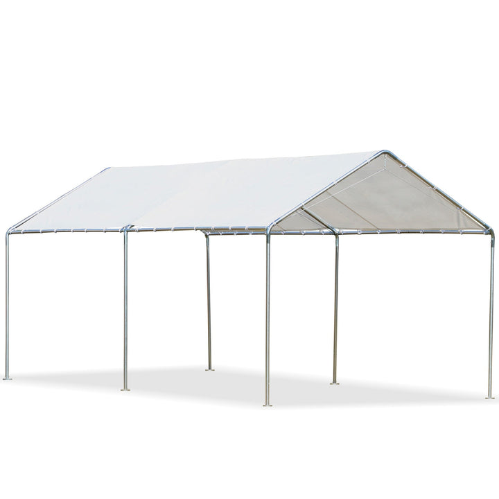 MCL 3 x 6m Heavy Duty Carport Garage Car Shelter Galvanized Steel Outdoor Open Canopy Tent Water UV Resistant Waterproof