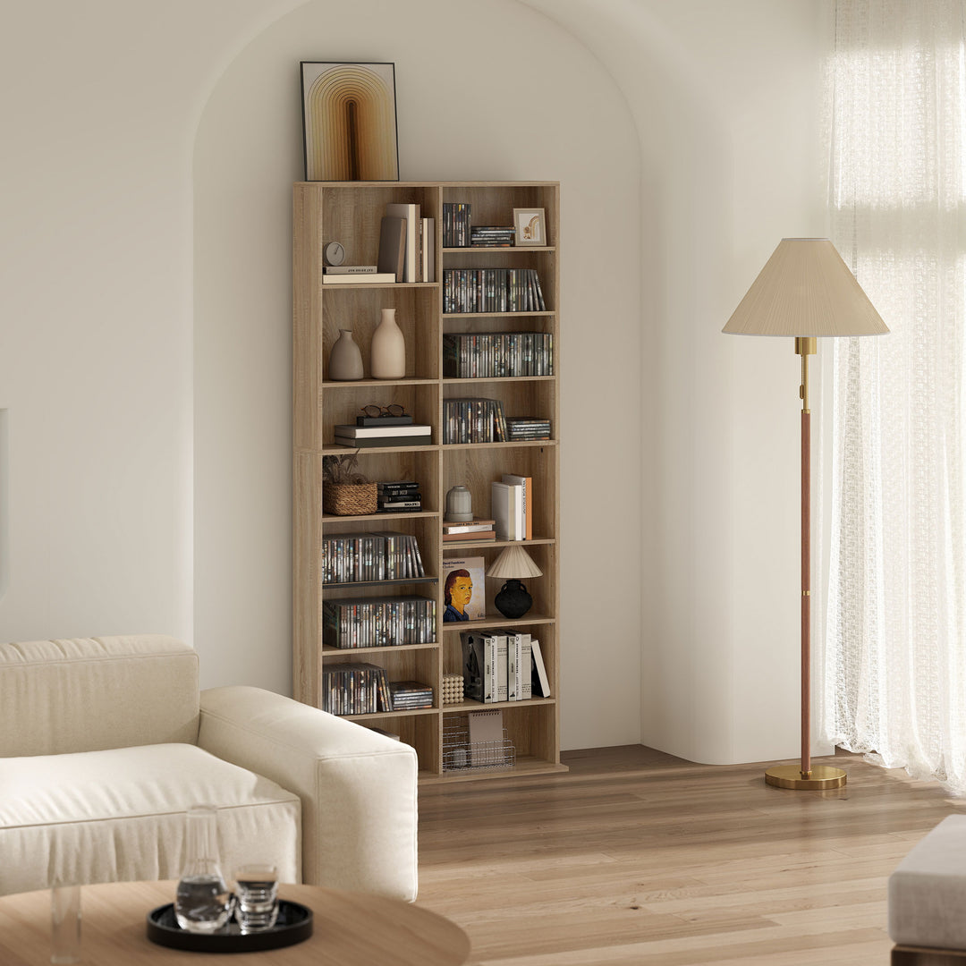 640 CD Storage Tower - Nature Wood Finish