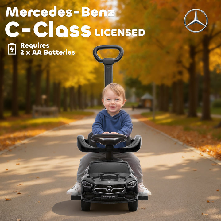 2 in 1 Baby Ride on Push Car Mercedes-Benz C-Class Licensed Walker Foo