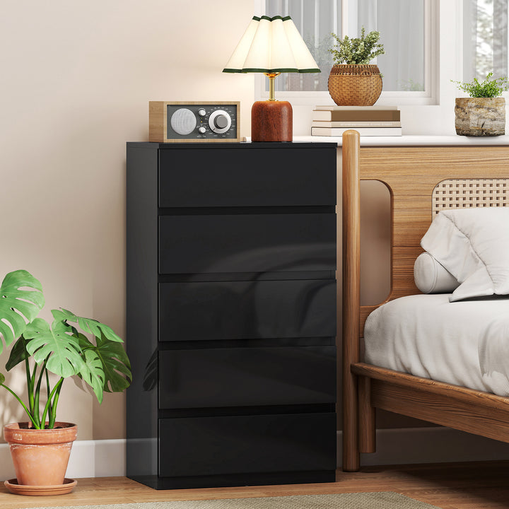 Chest of Drawers, 5-Drawer Storage Cabinets, Modern Dresser, Storage D