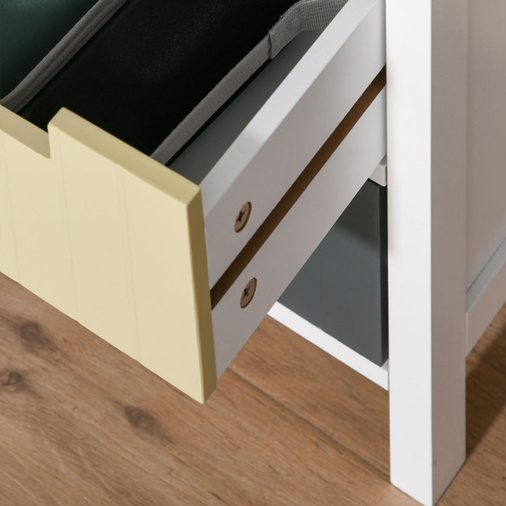 6 Drawer Storage Tower, Dresser Chest with Wood Top, Organiser Unit for Closets Bedroom Nursery Room Hallway