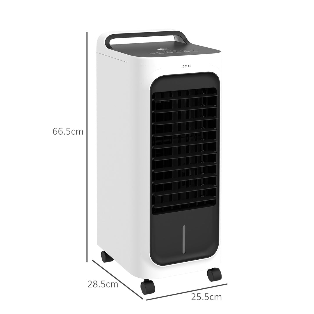 HOMCOM Room Air Cooler with Ice Packs, Ice Cooling Fan Water Conditioner Humidifier Unit with Remote, Timer, Oscillating | Aosom UK