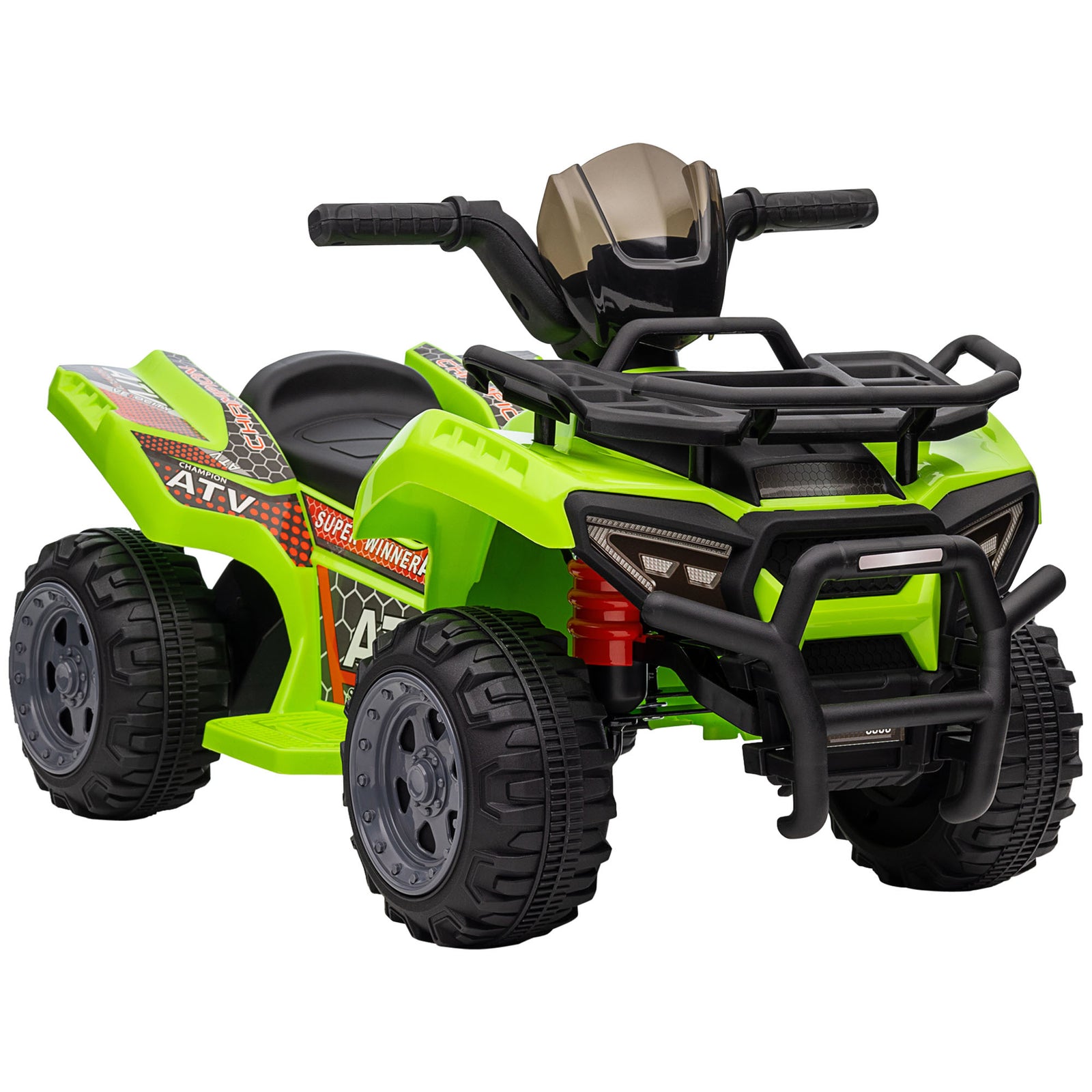 6V Kids Electric Ride on Car Toddlers Quad Bike All Terrain Vehicle Toy With Music for 18-36 months Green