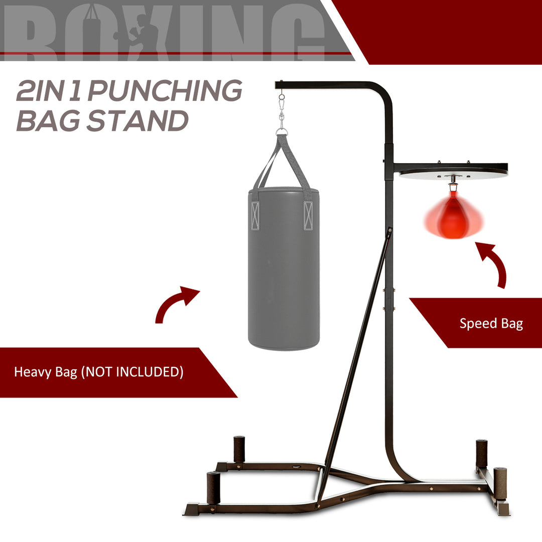Adjustable Freestanding Speedbag, Punch Bag Hanger, Black