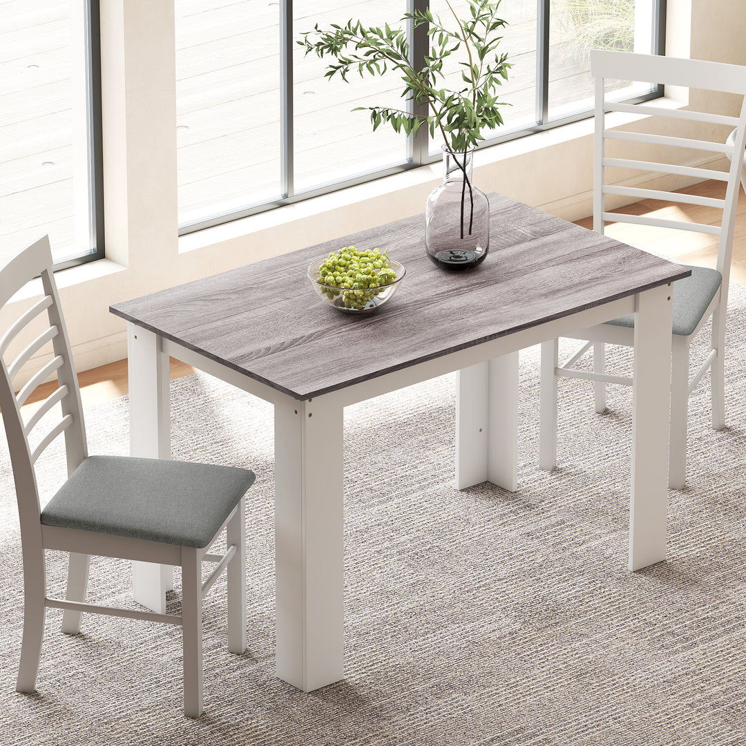Dining Table for 4-6 People, Kitchen Table with Wood Effect for Dining