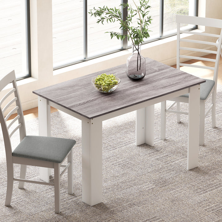 Dining Table for 4-6 People, Kitchen Table with Wood Effect for Dining