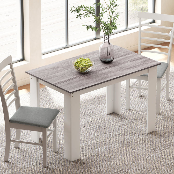 Dining Table for 4-6 People, Kitchen Table with Wood Effect for Dining Room