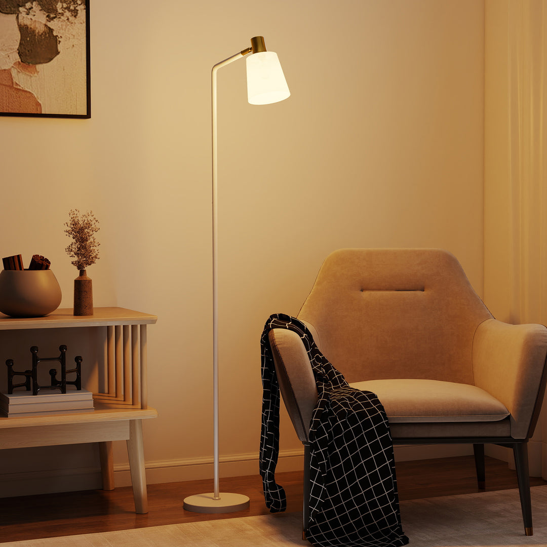 Modern Standing Lamp, Floor Lamp with 350° Rotatable Head for Living R